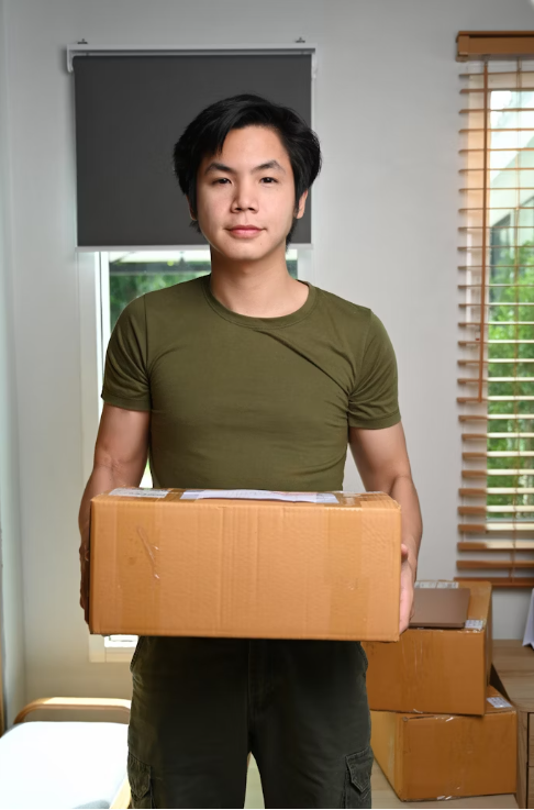 Packed parcel ready to ship
